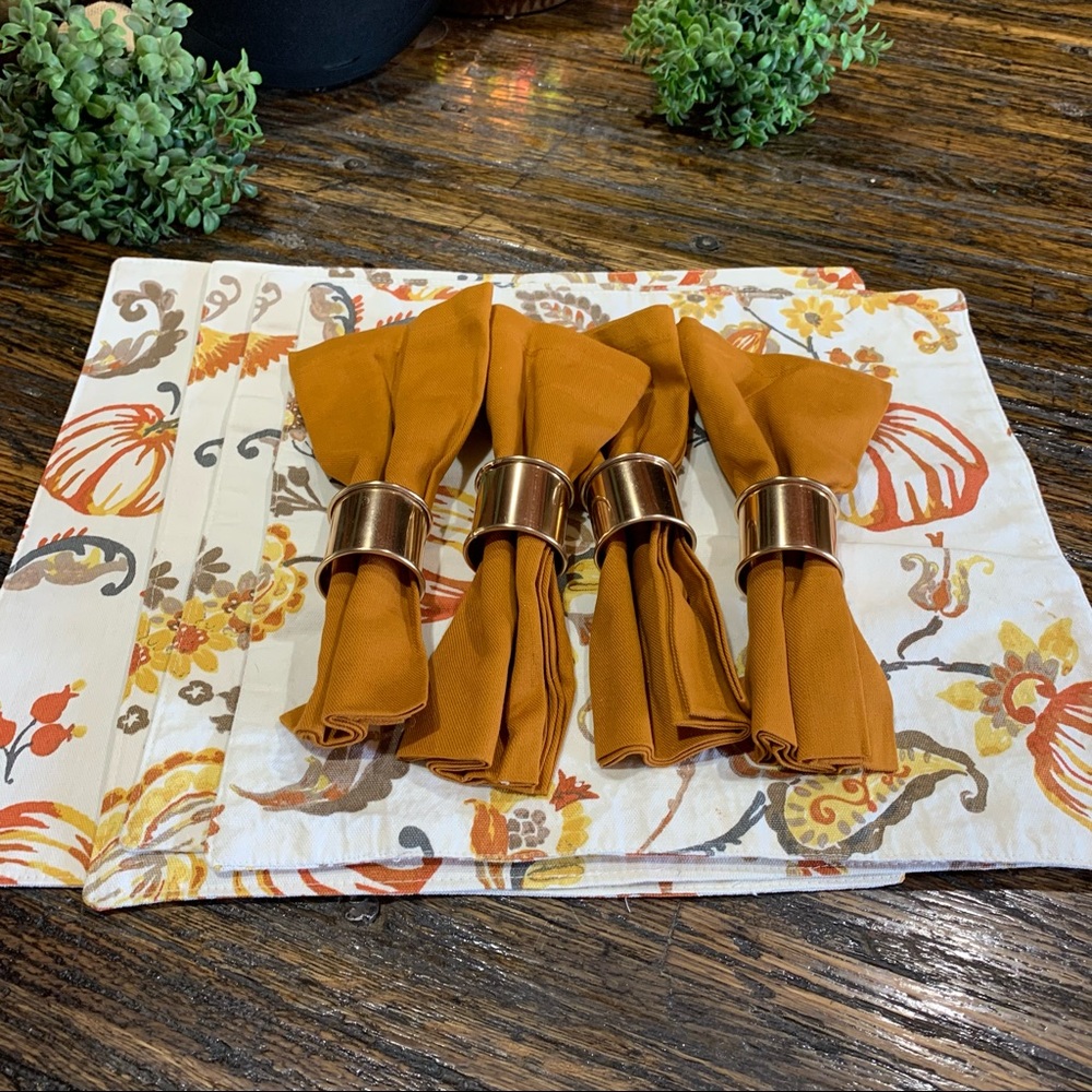 Fall Thanksgiving Halloween Pumpkins Dining Decorating Lot Placemats